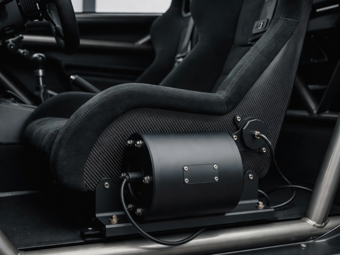 Bass shaker attached to a racing seat